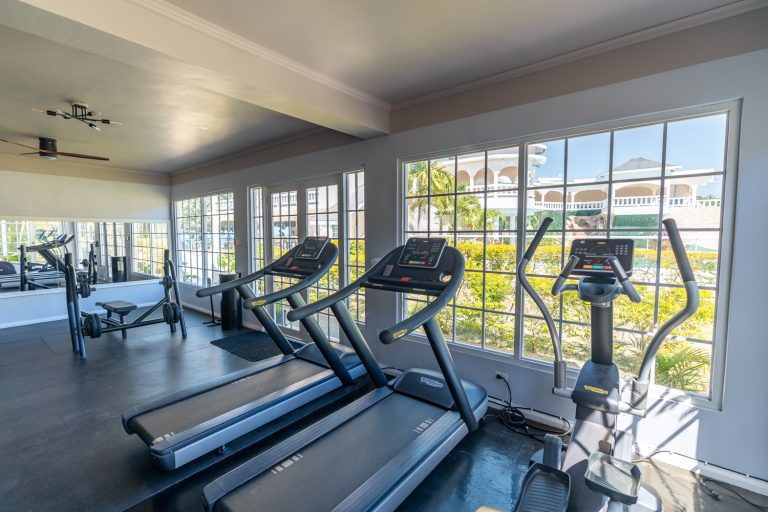 View of treadmills and elliptical